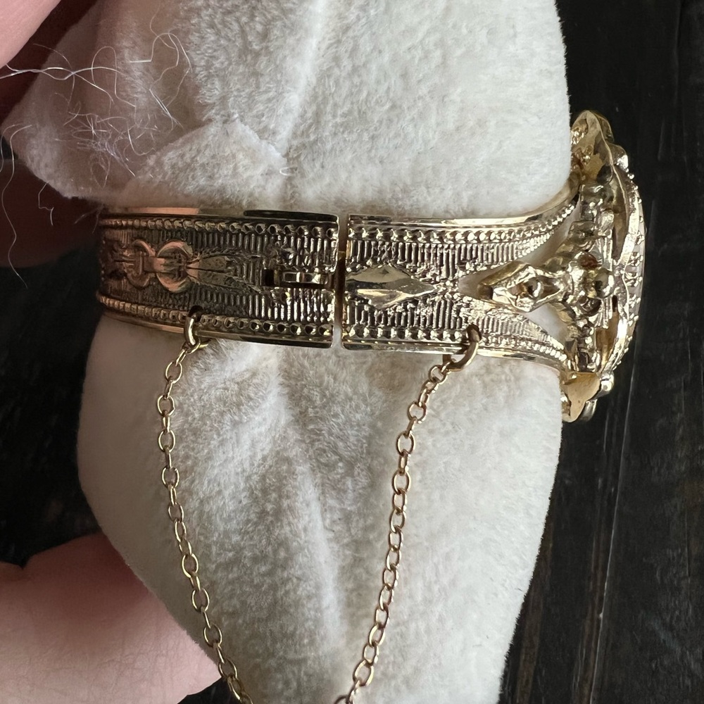 Vintage Whiting & Davis Intaglio Cameo Bracelet - Picture 3 of 6
